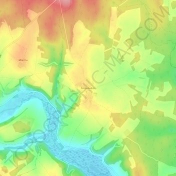 Carte topographique Fontenailles, altitude, relief