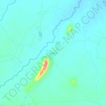 Carte topographique Gadha, altitude, relief