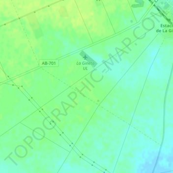 Carte topographique Hoya Partida, altitude, relief