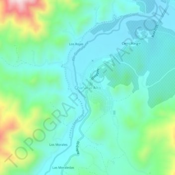Carte topographique Chañaral Alto, altitude, relief