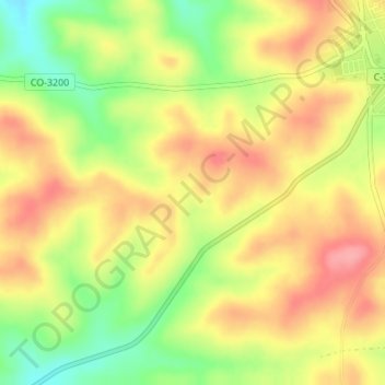 Carte topographique Castiblanco, altitude, relief