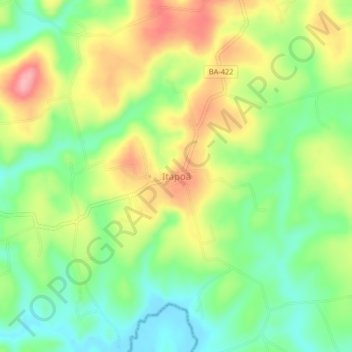 Carte topographique Itapoã, altitude, relief