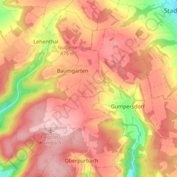 Carte topographique Ramscheid, altitude, relief