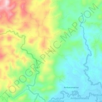 Carte topographique Afaho, altitude, relief