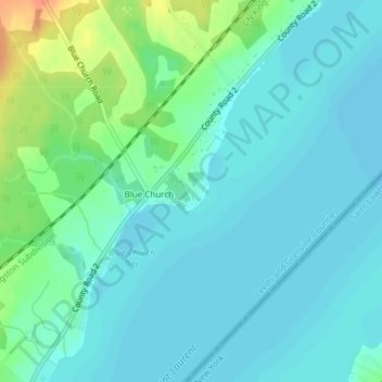 Carte topographique Blakeys Point, altitude, relief