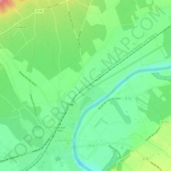 Carte topographique Les Cassarous, altitude, relief