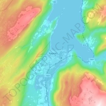 Carte topographique Rognan, altitude, relief
