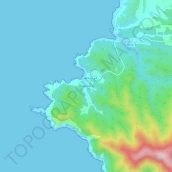Carte topographique Argentiera, altitude, relief