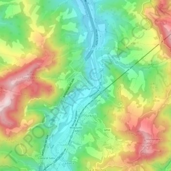 Carte topographique Allocco, altitude, relief
