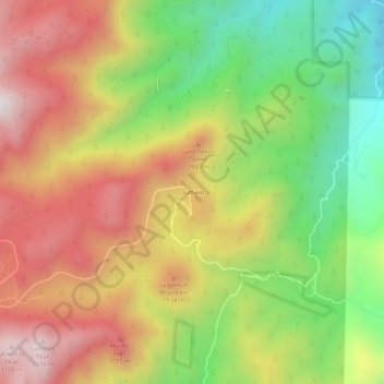 Carte topographique Duffield, altitude, relief