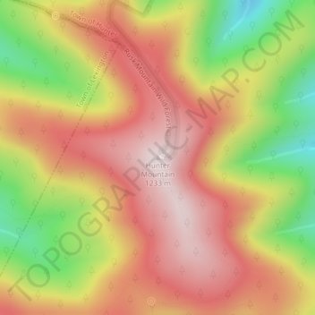 Carte topographique Hunter Mountain, altitude, relief
