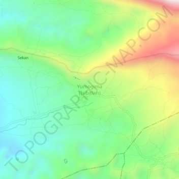 Carte topographique Yumogima (Isibitlah), altitude, relief