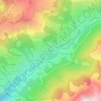 Carte topographique Annuit, altitude, relief