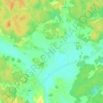 Carte topographique Vallby, altitude, relief