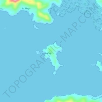 Carte topographique Bahia Honda, altitude, relief