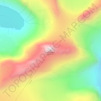 Carte topographique Lodalskåpa, altitude, relief