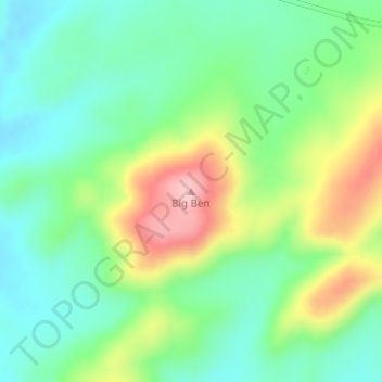Carte topographique Big Ben, altitude, relief