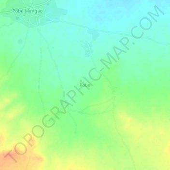 Carte topographique Pobe, altitude, relief
