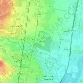 Carte topographique L'Écluse, altitude, relief