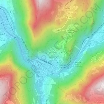 Carte topographique Plan Villard, altitude, relief