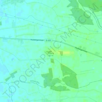 Carte topographique Oberg, altitude, relief