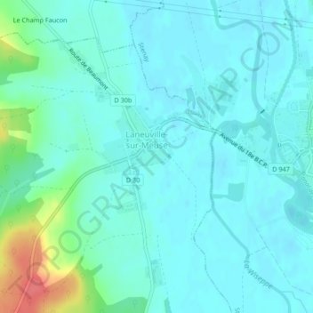 Carte topographique Le Château, altitude, relief