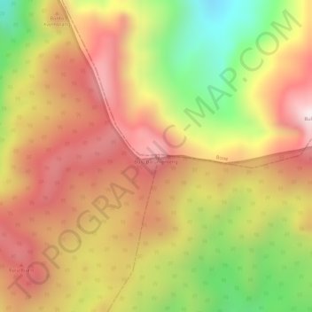Carte topographique Bulu Batumenteng, altitude, relief