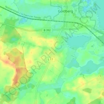 Carte topographique Medow, altitude, relief