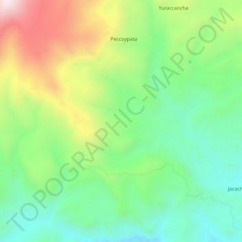 Carte topographique Provincia de Lucanas, altitude, relief