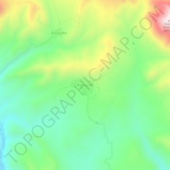 Carte topographique Ramazan, altitude, relief