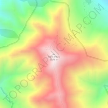 Carte topographique Roys Peak, altitude, relief