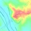 Carte topographique Mount Hardey, altitude, relief