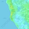 Carte topographique Les Sables Vignier, altitude, relief