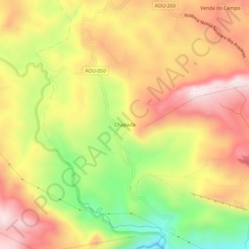 Carte topographique Chapada, altitude, relief