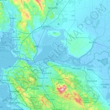 Carte topographique Dutton Island, altitude, relief