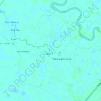 Carte topographique Panjallingang, altitude, relief