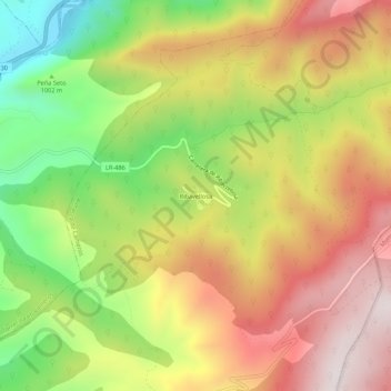 Carte topographique Ribabellosa, altitude, relief