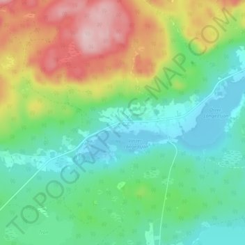 Carte topographique Västergård, altitude, relief