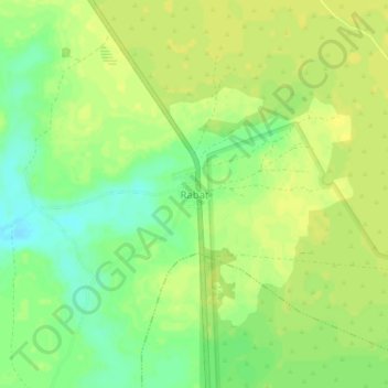 Carte topographique Rabat, altitude, relief