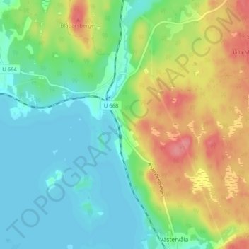 Carte topographique Ängelsberg, altitude, relief
