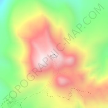 Carte topographique Cerro Toco, altitude, relief