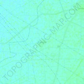Carte topographique Bhangala, altitude, relief