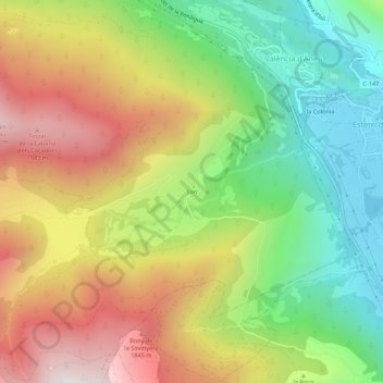 Carte topographique Son, altitude, relief