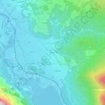 Carte topographique Sarstein, altitude, relief