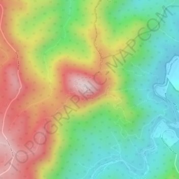 Carte topographique Mount Allan, altitude, relief