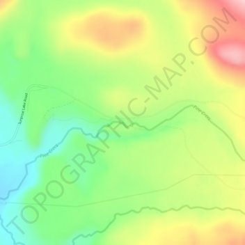 Carte topographique Pine Creek Falls, altitude, relief