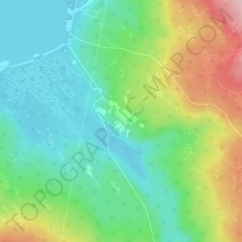 Carte topographique Olingdal, altitude, relief