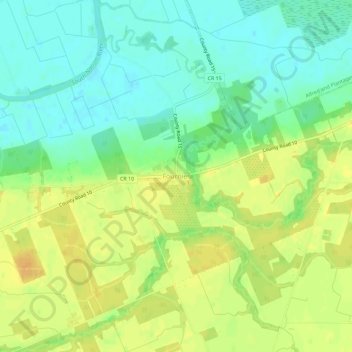 Carte topographique Fournier, altitude, relief