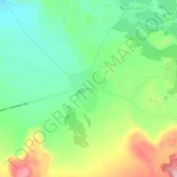 Carte topographique Karkın, altitude, relief