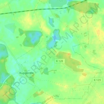 Carte topographique Daschow, altitude, relief